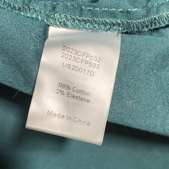 Universal Standard Women’s Small Green Button-Up Long Sleeve Shirt Cotton Blend - Picture 7 of 11